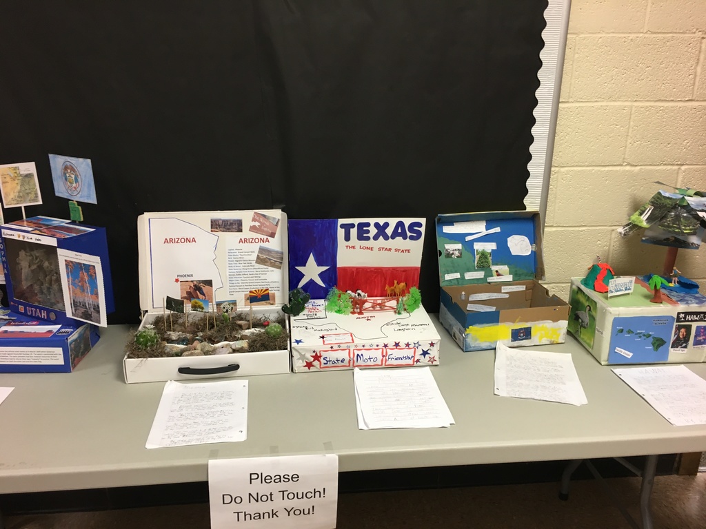 Mrs. Nelson’s and Mr. Campbell’s third graders did an amazing job on their State Projects. They researched their state, wrote a research paper, and created “State Floats”.The elementary really enjoyed these displayed throughout the hallways.#gofreeze