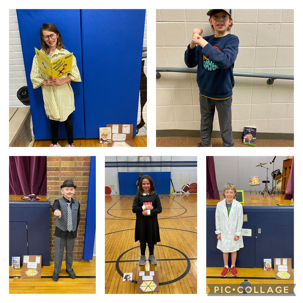 As part of the Wax Museum project, Mrs. Rustad's 4th Grade students chose a historical figure and conducted research about their chosen person. Students dressed up as wax depictions of their figures, who came to life with a push of a “button” located on their hands. They all did an amazing job!
