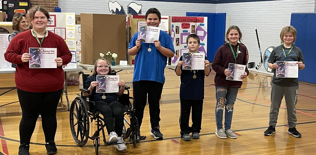 Newfolden Elementary Science Fair was held on Friday, February 17th. Here are the 6th Grade Additional Categories Winners: Best Presentation: Logan Trevis, Best Exhibit: Sophia Trevis, Most Original: Noah Eggerud, Most Dedication: Aaden Guerrero, Most Time and Effort: Kaitlyn Majer, Environmental: Elly LeClaire