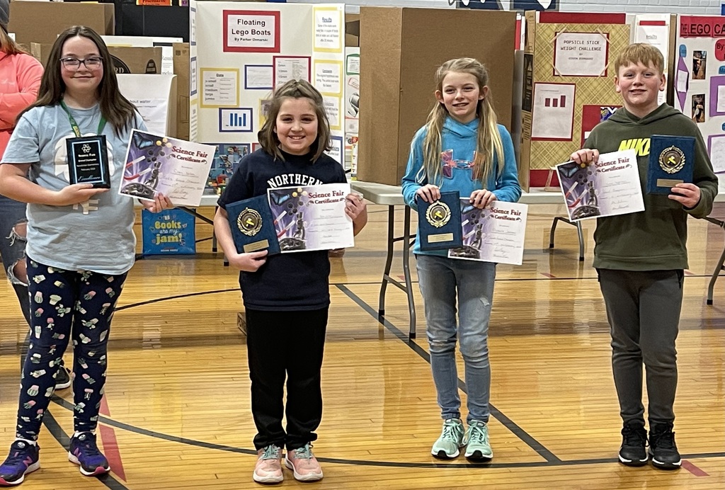 Newfolden Elementary Science Fair was held on Friday, February 17th. Here are the winners: Overall Grand Champion: 5th Grader Claire Nelson, Grand Champions: 4th grade: Jorah Smith, 5th grade: Elizabeth Jarshaw, 6th grade: Tanner Torgerson, 1st place: 4th grade: Luke Bring, 5th grade: Clara Waterworth, 6th grade: April Holthusen, 2nd place: 4th grade: Kinley Teie, 5th grade: Lauryn Brons, 6th grade: Adyn Hoverson, 3rd place: 4th grade: Josie Ombler, 6th grade: Cash Maurstad, Honorable Mentions: 4th grade: Maverick Peters and Brennon Dahle, 6th grade: Blake Nelson and Pake Weleski - Congratulations to everyone!
