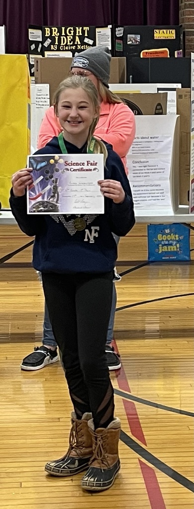 Newfolden Elementary Science Fair was held on Friday, February 17th. Here are the winners: Overall Grand Champion: 5th Grader Claire Nelson, Grand Champions: 4th grade: Jorah Smith, 5th grade: Elizabeth Jarshaw, 6th grade: Tanner Torgerson, 1st place: 4th grade: Luke Bring, 5th grade: Clara Waterworth, 6th grade: April Holthusen, 2nd place: 4th grade: Kinley Teie, 5th grade: Lauryn Brons, 6th grade: Adyn Hoverson, 3rd place: 4th grade: Josie Ombler, 6th grade: Cash Maurstad, Honorable Mentions: 4th grade: Maverick Peters and Brennon Dahle, 6th grade: Blake Nelson and Pake Weleski - Congratulations to everyone!